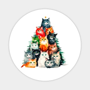 Cat Christmas Tree Magnet